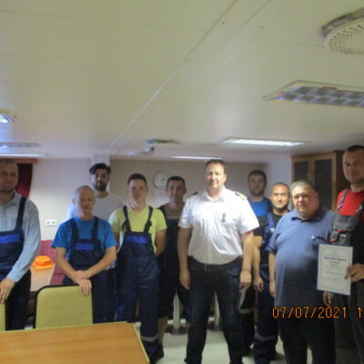 m/v "Pola Pelagiya" was awarded an honorary badge "Traditions and Standards"